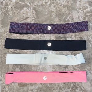 SOLD Four skinny lululemon athletica headbands
